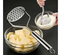 TEMU Triturador y machacador de alimentos manual - Para crear de patatas, guacamole y comida para bebé perfectos agarre ergonómico y exprimido sin - Grado comercial, fácil de limpiar