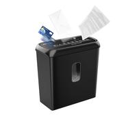 TEMU Trituradora de corte cruzado de 6 hojas con ventana transparente de nivel de trituración, 11L y 3 , hueco lateral para trituración diaria de documentos