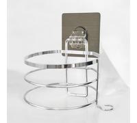 TEMU TS-4313 Porta Secador de Pared - Soporte de Acero Inoxidable para Secador de Pelo, Autoadhesivo Reutilizable, instalación sin taladro,Diseño Compacto y Moderno,110x100x90mm
