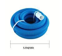 TEMU Tubo de succión para piscina de 1.5 y 2 pulgadas, capa, autoflotante, azul, para de piscina, manguera para máquina de vacío