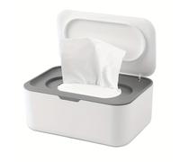 TEMU Un dispensador de toallitas húmedas recargable, diseñado para adultos, que una fácil operación con , una base antideslizante compatible con diferentes tipos de toallas de papel.