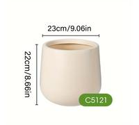 TEMU Un grande redonda de plástico estilo bohemio - Con una gruesa y duradera tipo cemento, para decoración interior/exterior, ideal para plantas verdes, flores y bonsáis.