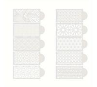 TEMU Un juego de 10 plantillas para tartas y decoración de postres, con diseños intrincados, perfectas para herramientas de horneado utilizadas de y celebraciones