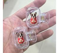 TEMU Un juego de 2 soportes portátiles para cepillos de dientes Bulldog para beber té , adecuados para uso doméstico y de viaje, con un diseño lindo para el almacenamiento de cepillos de dientes