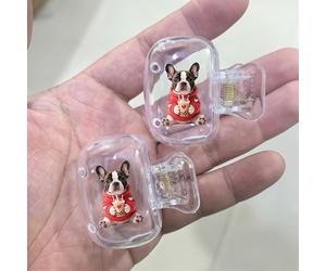 TEMU Un juego de 2 soportes portátiles para cepillos de dientes Bulldog para beber té , adecuados para uso doméstico y de viaje, con un diseño lindo para el almacenamiento de cepillos de dientes