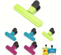 TEMU Un juego de clips selladores de alimentos en varios colores y tamaños, que uno grande y pequeños, ideal para sellar bolsas, utensilios de cocina y decoraciones navideñas