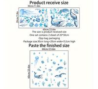 TEMU Un juego de dos pegatinas luminosas de pared con animales subacuáticos, pegatinas luminosas para dormitorio, , pegatinas luminosas autoadhesivas decorativas para pared YC8013