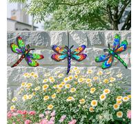 TEMU Un juego de tres decoraciones de pared de libélulas de metal, adecuadas para colgar en jardines, patios, salas de estar y - Un regalo ideal para familiares y , para la decoración de la habitación