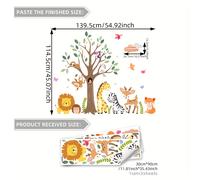 TEMU Un Juego de Tres Pegatinas de Árbol de Animales a para Pared de Dormitorio y , Pegatinas Decorativas Autoadhesivas para el Hogar, M14623-NL