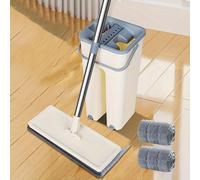 TEMU ¡Un kit completo de mopa y ! de limpieza húmeda y con dos almohadillas de microfibra ultrafinas lavables, para varios tipos de pisos y ventanas.
