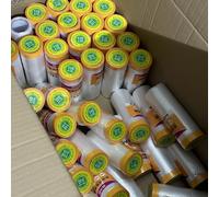 TEMU Un Rollo de Film de Enmascarar Pre-, Plástico Adhesivo para de Pintura y Papel de Enmascarar Versátil para Uso en Muebles y Paredes