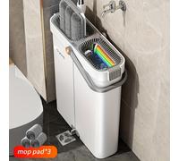 TEMU Un set combinado de fregona y , que una fregona para limpiar pisos y un . tres paños de microfibra lavables y reutilizables, para uso húmedo y , para fregar azulejos, pisos de madera y mármol.