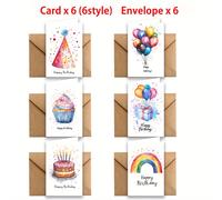 TEMU Un set de 12 tarjetas y sobres de - Con colores suaves y vibrantes (rosa, azul, , verde, , globos, cupcakes, , de ) - Elegantes mensajes cursivos de - Decoraciones para fiestas