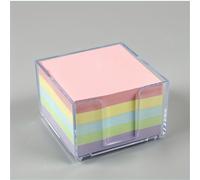 TEMU Un set de 500 notas autoadhesivas, no pegajosas, color macarrón, 3X3 pulgadas, cuadradas, soporte acrílico transparente, adecuadas para la organización de oficina, y hogar