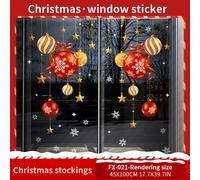 TEMU Un set de stickers decorativos navideños, que stickers de , bolas y , así como decoraciones para ventanas de vidrio. Fáciles de aplicar y quitar sin dejar residuos.