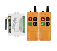 TEMU Un Versátil Relé Inalámbrico RF de 4 433Mhz 12V 24V 36V 10A de Voltaje , de de Control Remoto + Naranja de Potencia de 4 , Adecuado para Aplicaciones Industriales