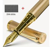 TEMU Una pluma de de lujo + 10 cartuchos de tinta, con flujo de tinta , juego completo, equipado con un convertidor de tinta, para profesionales, diarios de oficina y regalos.