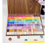 TEMU Uso Artístico Profesional, 120 Colores 1Ml Acuarela Perla, Metalizado , Sólido de Madera, Producción de Pintura y Manualidades, Regalo para las Fiestas