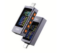 TEMU UT01C Probador USB, voltímetro, amperímetro, medidor de potencia 4-30V 12A 240W, compatible con de carga rápida PD3.1/QC4.0/PPS, pantalla a color, monitor portátil de corriente y tensión real