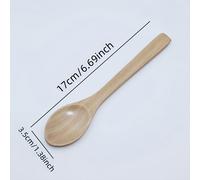 TEMU Utiliza esta cuchara de madera a que es reutilizable y fácil de limpiar para mezclar en casa, como espátula para postres, pala para miel o pala para helado