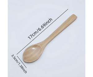 TEMU Utiliza esta cuchara de madera a que es reutilizable y fácil de limpiar para mezclar en casa, como espátula para postres, pala para miel o pala para helado