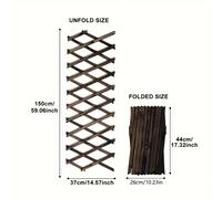 TEMU Valla de jardín de madera duradera y expandible con - Resistente al , moldura de madera para exterior para decoración de patio y jardín