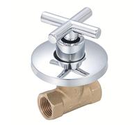 TEMU Válvula de Cierre de Ducha de Latón Útil, Rápida, Cuarto de / Completo, Conexión de Tubería, , 1/2" 3/4", Válvula de Agua Solar, Accesorio de Plomería