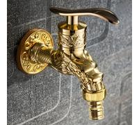 TEMU Válvula de de Montaje en Pared Vintage Europea, Grifo de Acero Inoxidable para Cocina/Piscina de Trapeador/Lavabo/Jardín Exterior, Accesorio de Baño de Metal