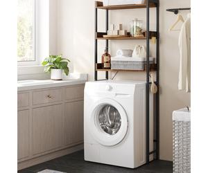 TEMU VASAGLE Estantera de Inodoro Estantes, Estante de Baño que Ahorra , Montaje , Soporte de Lavadora, Estilo Industrial