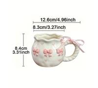 TEMU Vaso de Cerámica con Diseño 3D en Relieve y Pintado a , Embalaje Exquisito para Regalar