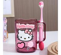 TEMU Vaso enjuagador Lomi KT de dibujos animados de Sanrio con cepillo de dientes, 1 ud./2 uds., para baño y dormitorio, diseño y sencillo, duradero y anticaídas, regalo ideal para festivales y