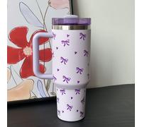 TEMU Vaso grande de acero inoxidable aislado de 40 oz/14 oz con y de , 1 pieza - Termo para viajes, gimnasio, , oficina, bebidas frías/calientes - Regalo para mujeres, adolescentes, , , 40 oz y 14 oz