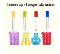 TEMU Vaso medidor + , minivaso medidor educativo, material didáctico, científico sensorial de plástico para bricolaje