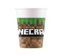 TEMU Vasos de Papel de Minecraft, 200 ml, Paquete de 8