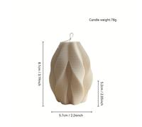 TEMU Vela con Acanalada | Forma Artística Texturizada Elegante, , que Satisface Funciones Decorativas y de | para Diaria del Hogar, También Adecuada para Colocación en Entradas, , Etc.