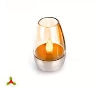 TEMU Vela LED Solar IP44 Sin Llama - Batería Recargable, Superficie de Metal , Material Duradero de Plástico IP44 y Acero Inoxidable, Adecuada para Jardines Interiores/Exteriores, Patios, Escaleras