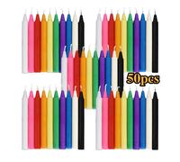 TEMU Velas Mini Cónicas Multicolor - Ideales para Rituales, , y - Altura 10.16Cm/4 Pulgadas