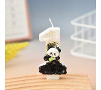 TEMU Velitas de del 2º con figuras de panda encantadoras - Doradas y negras con , de quema corto, perfectas para decoraciones de pasteles y celebraciones de aniversarios, velas de