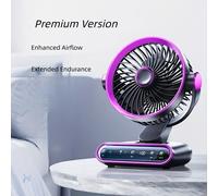 TEMU Ventilador de escritorio inteligente, 4 velocidades ajustables, uso programado con batería de larga duración, para dormitorio, oficina, y exteriores