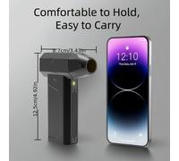 TEMU Ventilador de turbo - Ventilador de enfriamiento deportivo personal portátil, soplador turbo, soplador portátil inalámbrico con luz LED y pantalla inteligente para desempolvar/quitar nieve e de