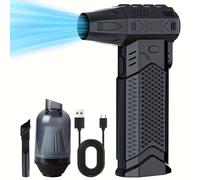 TEMU Ventilador Turbo Portátil con Iluminación LED, Motor Brushless de Velocidad, Batería de Gran Capacidad, y Aspiración , ¡Ideal para Limpieza de Autos y Eliminación de Polvo al !
