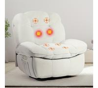 TEMU Verde | | Naranja , Modernos Sillones Reclinables Giratorios con Puerto USB, USB-C y Bolsillos , Silla Tapizada con Masaje Vibratorio y Calefacción, Silla de para