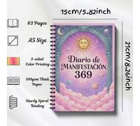 TEMU Versión Española 369 Diario de Manifestación Cuaderno , Ley de Atracción, Práctica Diaria de Escritura 3-6-9, Afirmación de y de Cuidado Personal, Manifestando un Mejor Tú para Mujeres