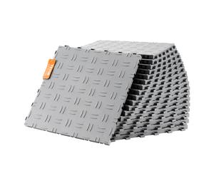 TEMU VEVOR Baldosas de garaje , paquete de 50, cubiertas de suelo de 12 x 12 x 0.53 pulgadas, baldosas de piso de garaje antideslizantes con de cara, para garajes, sótanos, de reparación, plateadas