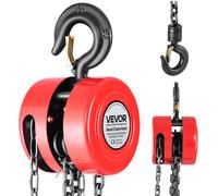 TEMU VEVOR Cabrestante Manual de Cadena, 1 de Capacidad, Manual con Cadena Galvanizada G70 , Altura de Elevación de 3 m, Cabrestante de de Resistencia para Garaje, Almacén, Maquinaria Automotriz