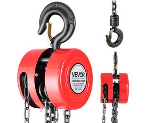 TEMU VEVOR Cabrestante Manual de Cadena, 1 de Capacidad, Manual con Cadena Galvanizada G70 , Altura de Elevación de 6 m, Cabrestante de de Resistencia para Garaje, Almacén, Maquinaria Automotriz,