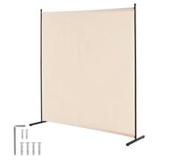 TEMU VEVOR Divisor de habitación de 6 pies Panel de tela para pantalla de habitación para oficina dormitorio Beige