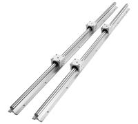 TEMU VEVOR Guía de deslizamiento lineal SBR16 para cajones 2 piezas 1000 mm 4 rodamientos SBR16UU, de guía 2 piezas para deslizamiento de cajones Muebles de acero al carbono Carga estática 774 N
