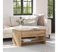 TEMU vidaXL Mesa de Café artesanal 80 x 50,5 x 41,5 cm, para sala, muebles duraderos, minimalista, ideal para decoración
