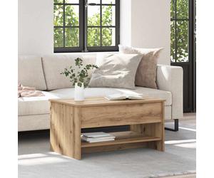 TEMU vidaXL Mesa de Café artesanal 80 x 50,5 x 41,5 cm, para sala, muebles duraderos, minimalista, ideal para decoración